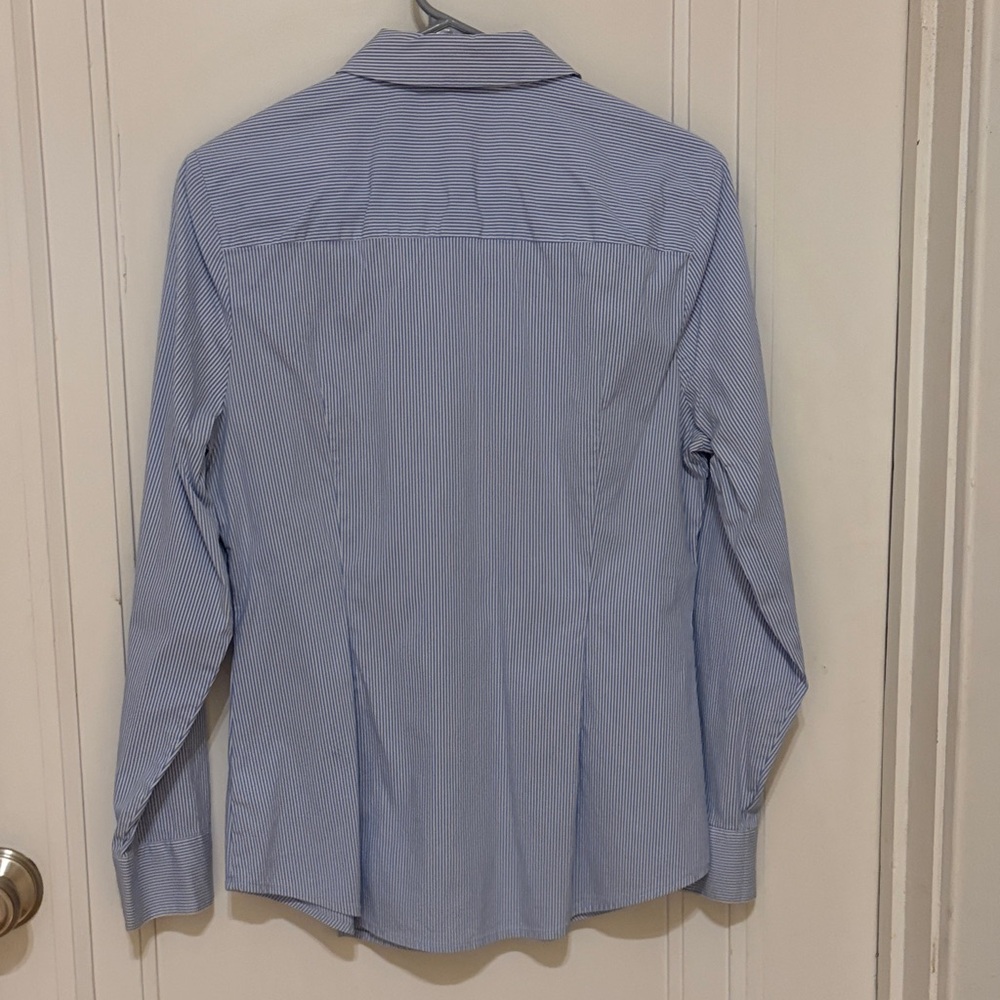 Express Women’s Light Blue Pinstripe Dress Shirt